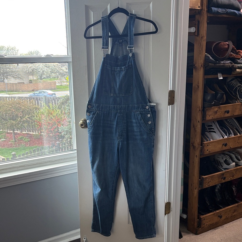 GAP Blue Denim Women's Overalls - Picture 3 of 12